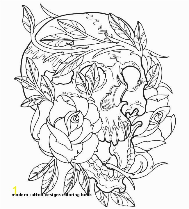 30 Modern Tattoo Designs Coloring Book