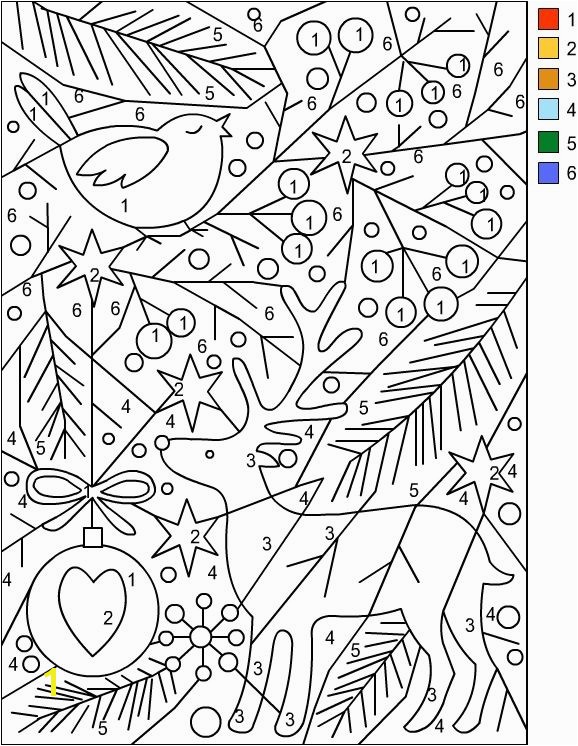 Nicole s Free Coloring Pages CHRISTMAS Color by Number