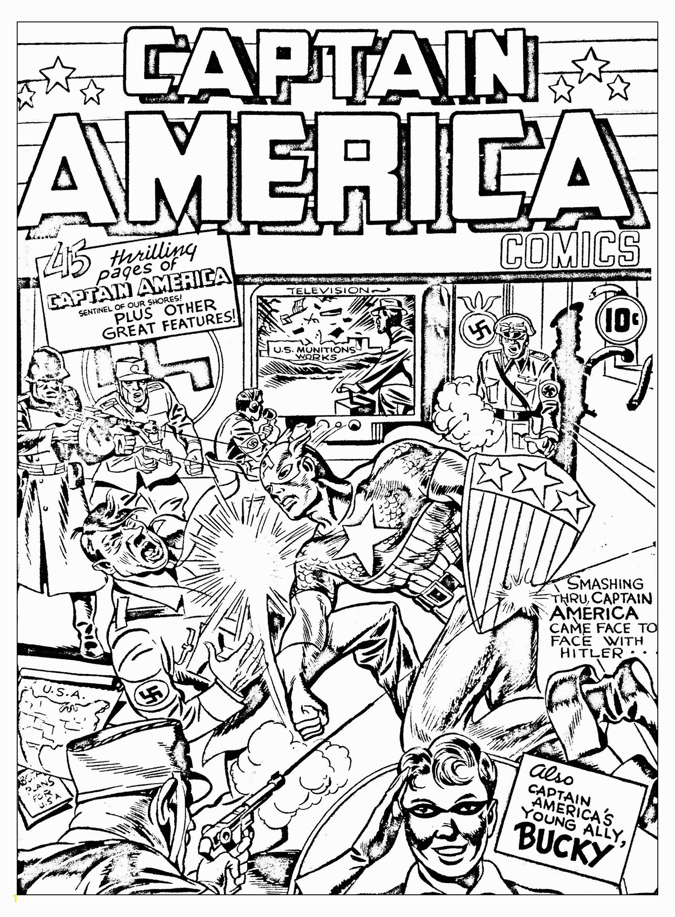 Simplified Free Marvel ic Coloring Pages Page Adult Avengers Couverture A Cover