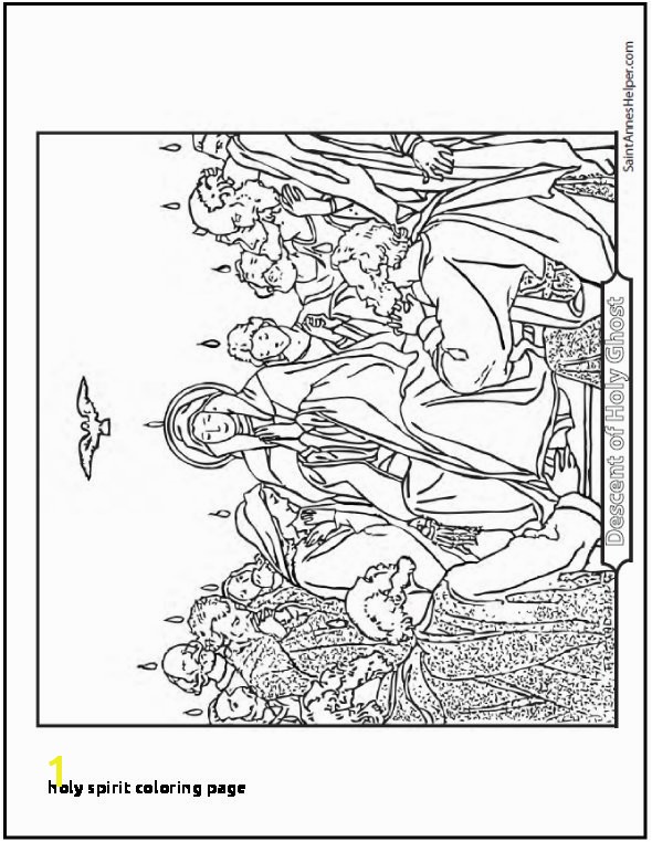 Holy Spirit Coloring Page Confirmation Symbols Descent the Holy Ghost