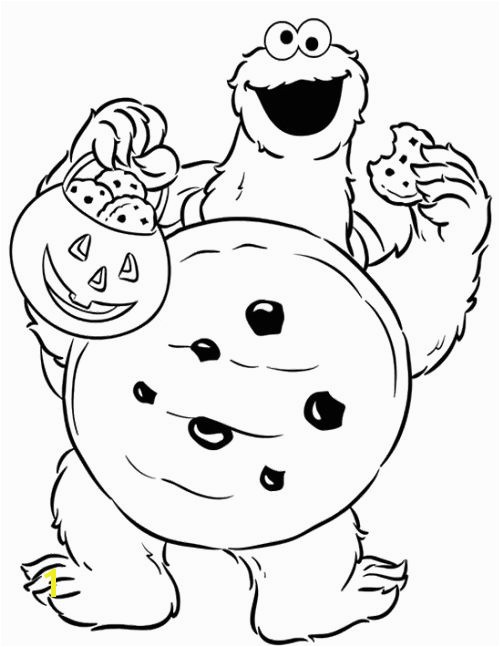 Cookie Monster Halloween Coloring Pages Cookie Monster Halloween Coloring Page