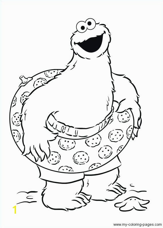Cookie Monster Halloween Coloring Pages For Kids
