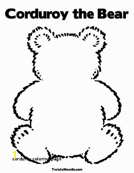 Corduroy Bear Printable Coloring Page Corduroy Coloring Page