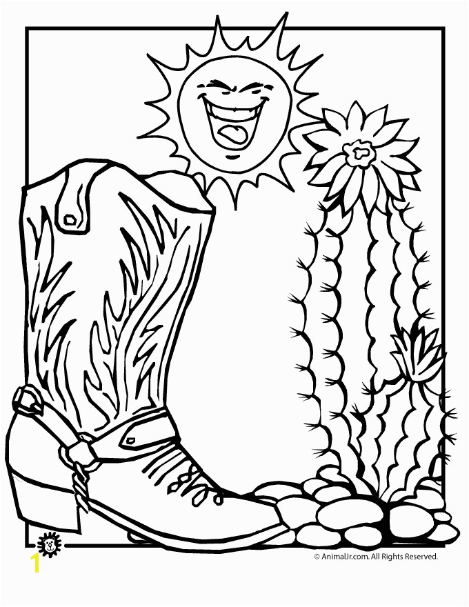 Cowboy Boots Coloring Pages to Print Cowboy Boot Coloring Page Animal Jr Coloring Book