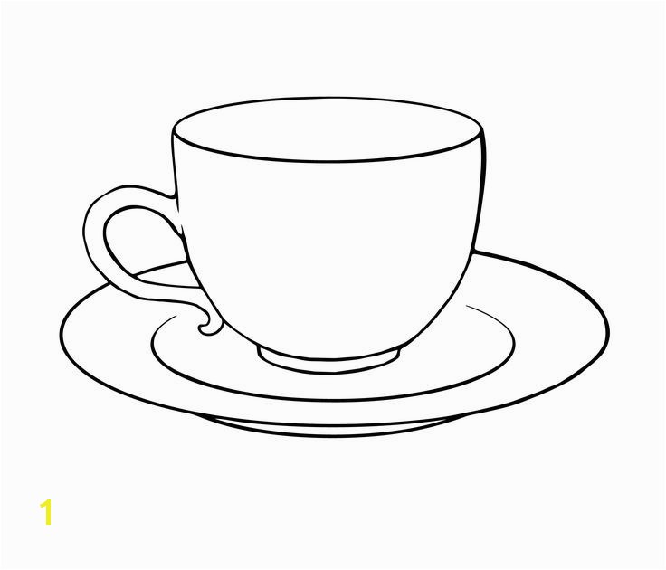 Cup Tea Coloring Page Fresh 28 Collection Tea Cup Clipart Black and White