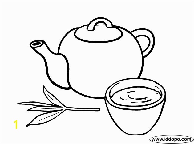 Cup Tea Coloring Page Inspirational Green Coloring Pages Democraciaejustica Stock