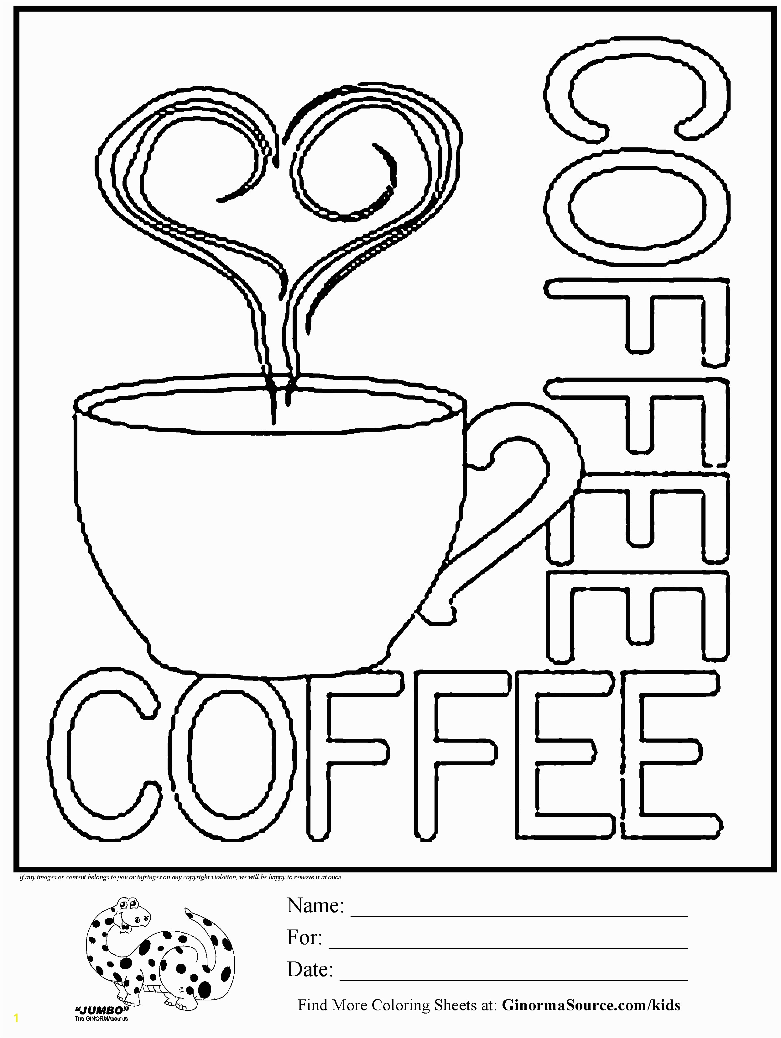 Free Coloring Page Coffee Cup