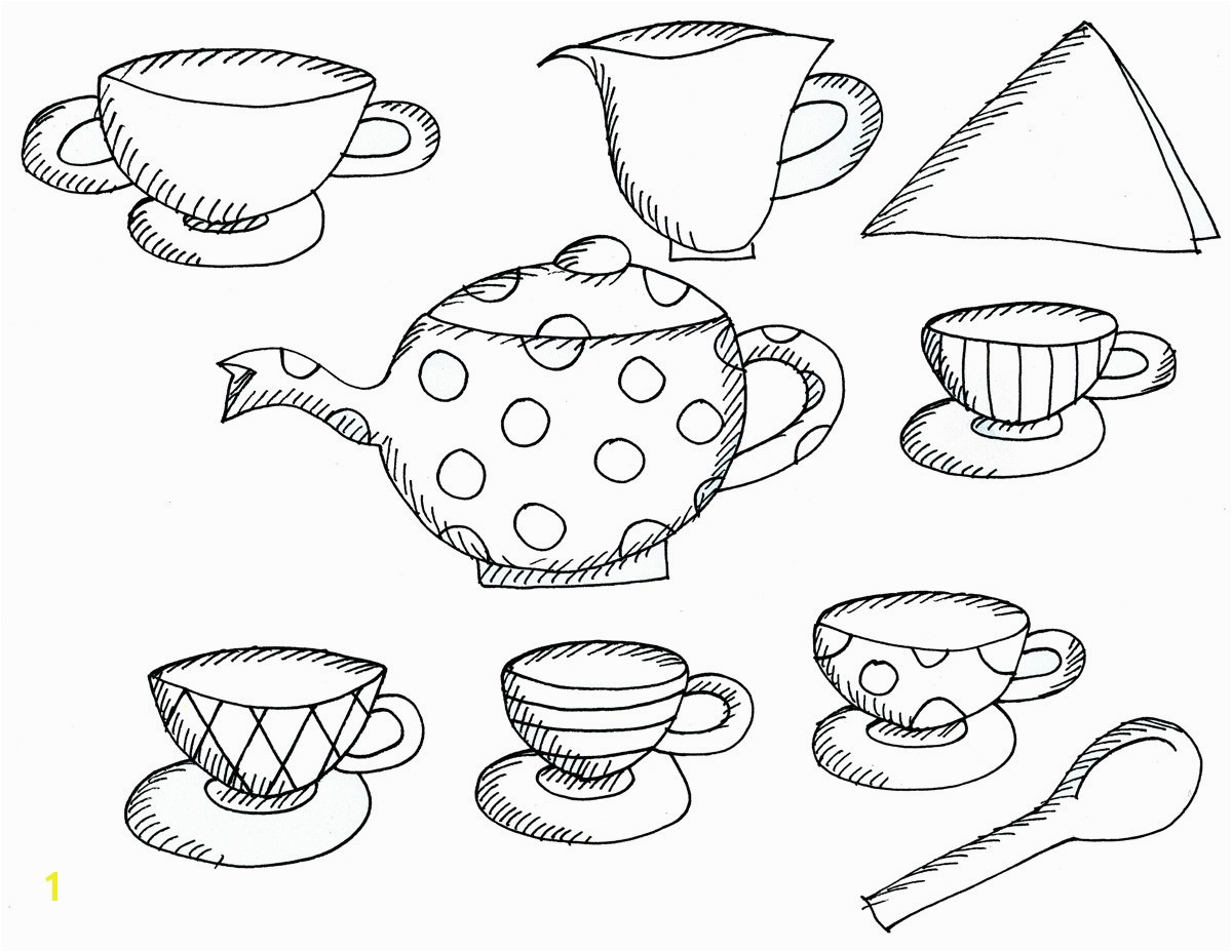 Cup Of Tea Coloring Page Tea Cup Coloring Page Inspirational Cups Drawing at Getdrawings