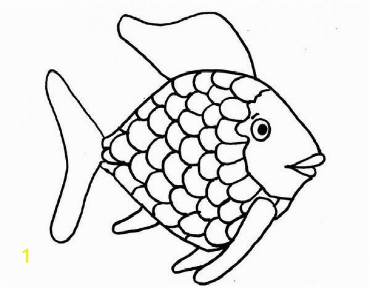 Kids Printable Rainbow Fish Coloring Page Free