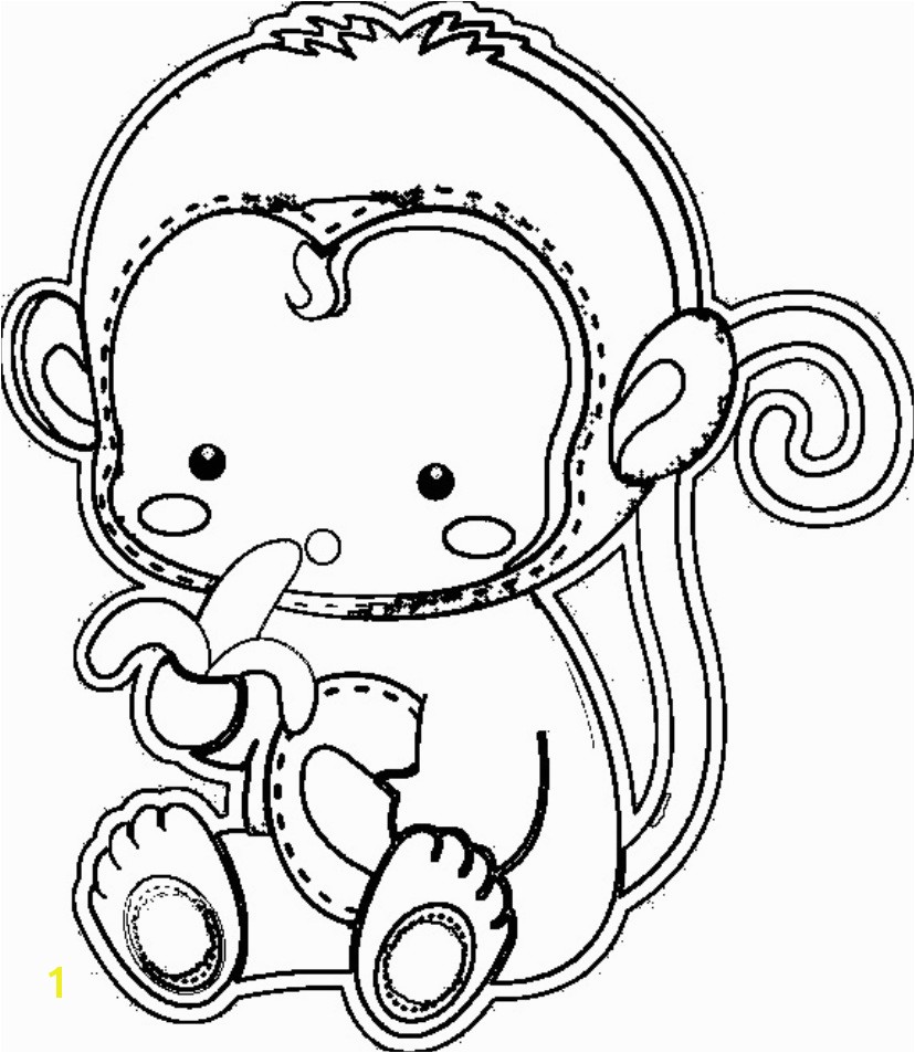 Cute Monkey Coloring Pages 77 with Cute Monkey Coloring Pages