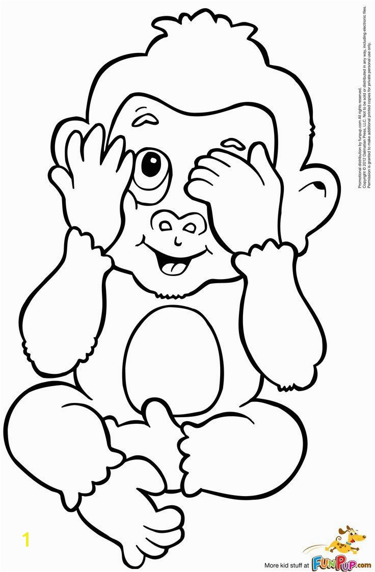 Cute Monkey Coloring Pages Cute Monkey Coloring Pages Baby Monkey Coloring Page Cute