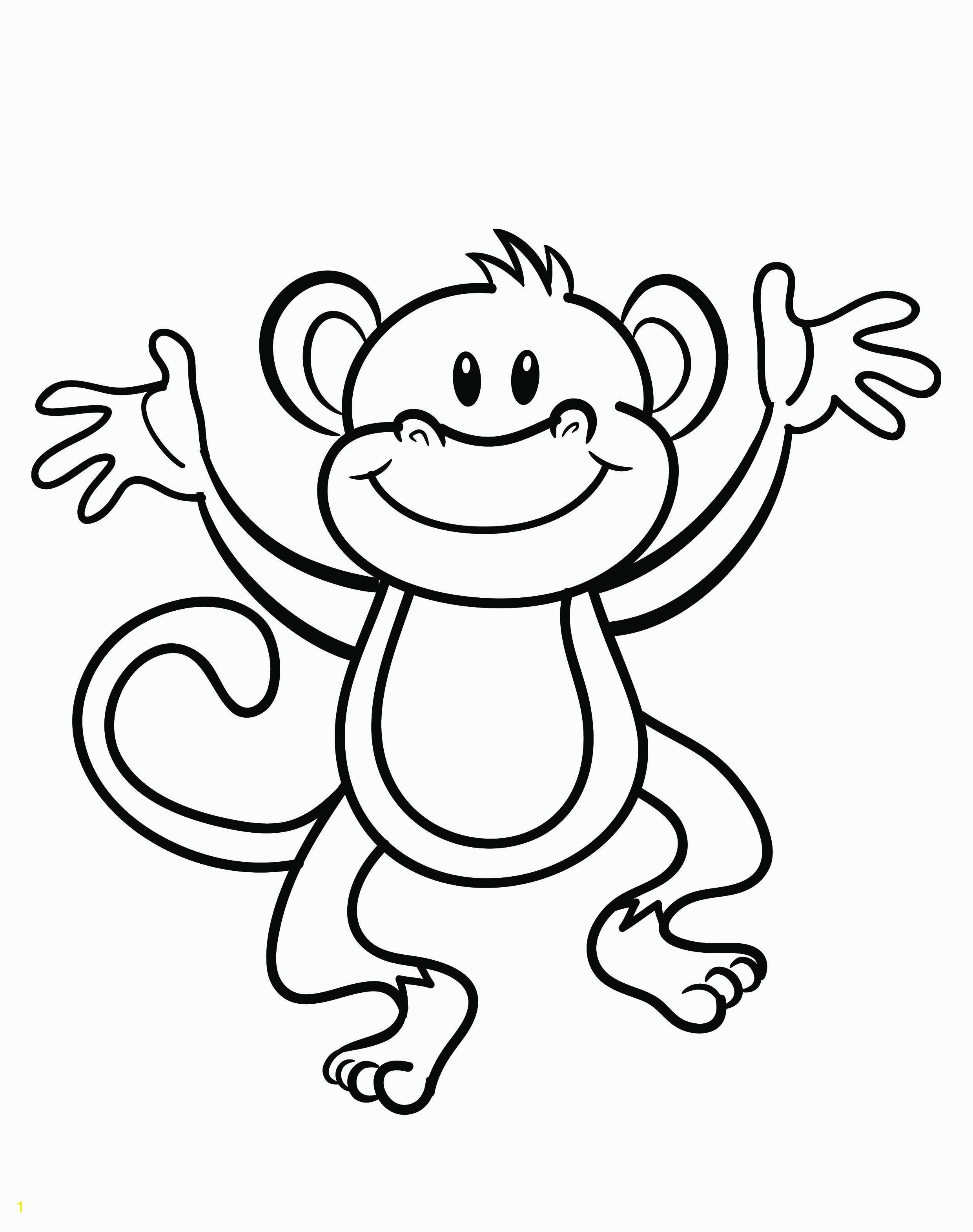 Free printable monkey coloring page