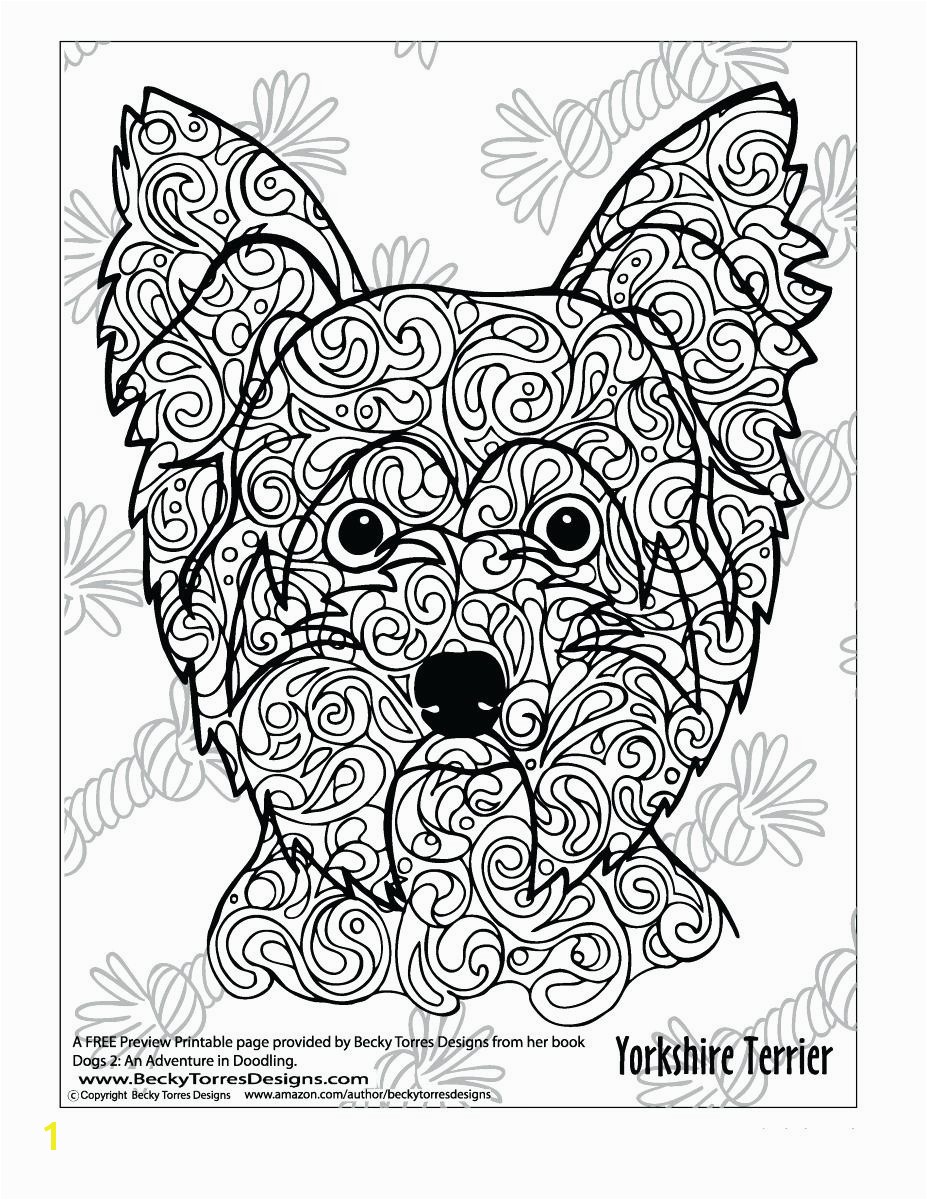 Cute Yorkie Coloring Pages Inspirational Yorkshire Terrier Coloring Page Free Hello Kitty to Color Collection