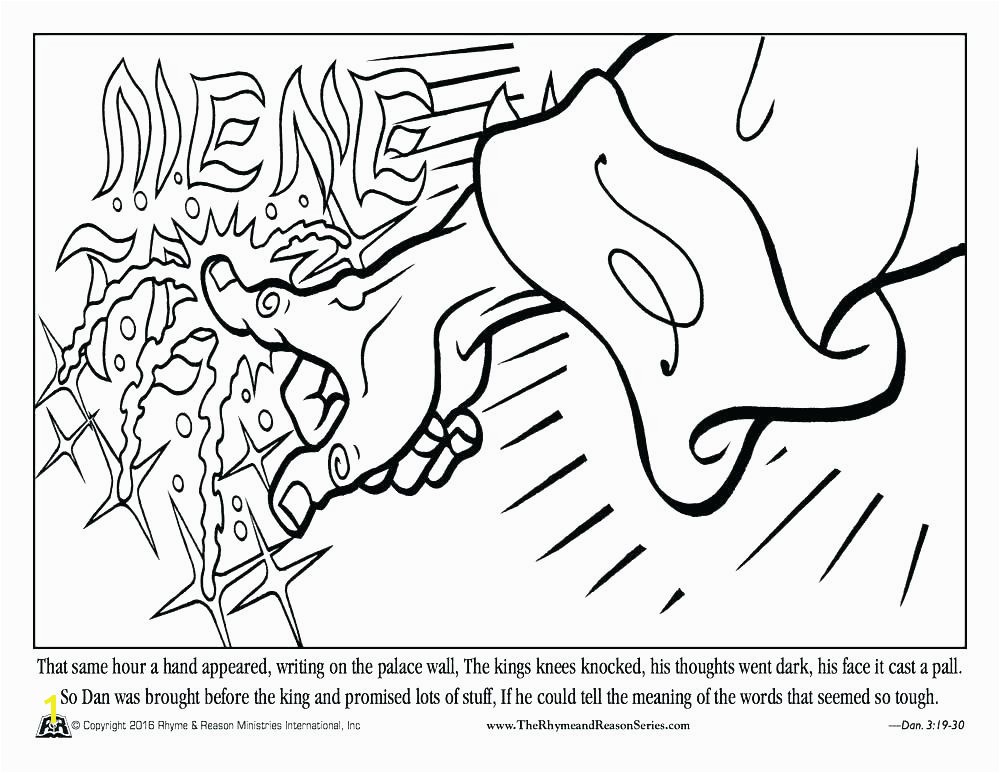 Daniel and the Writing On the Wall Coloring Page Daniel and the Lions Den Coloring Page In as Well Bible Story