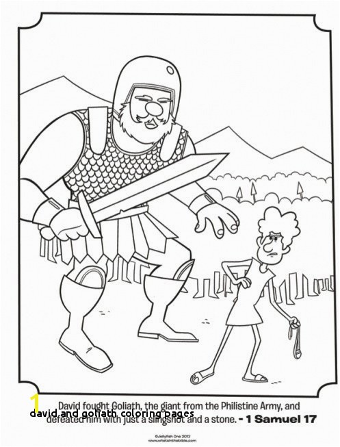 David and Goliath Coloring Page Lds Hollywood Foto Art