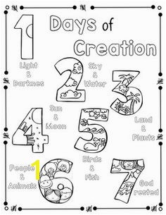 Days Of Creation Coloring Pages Days Creation Coloring Pages