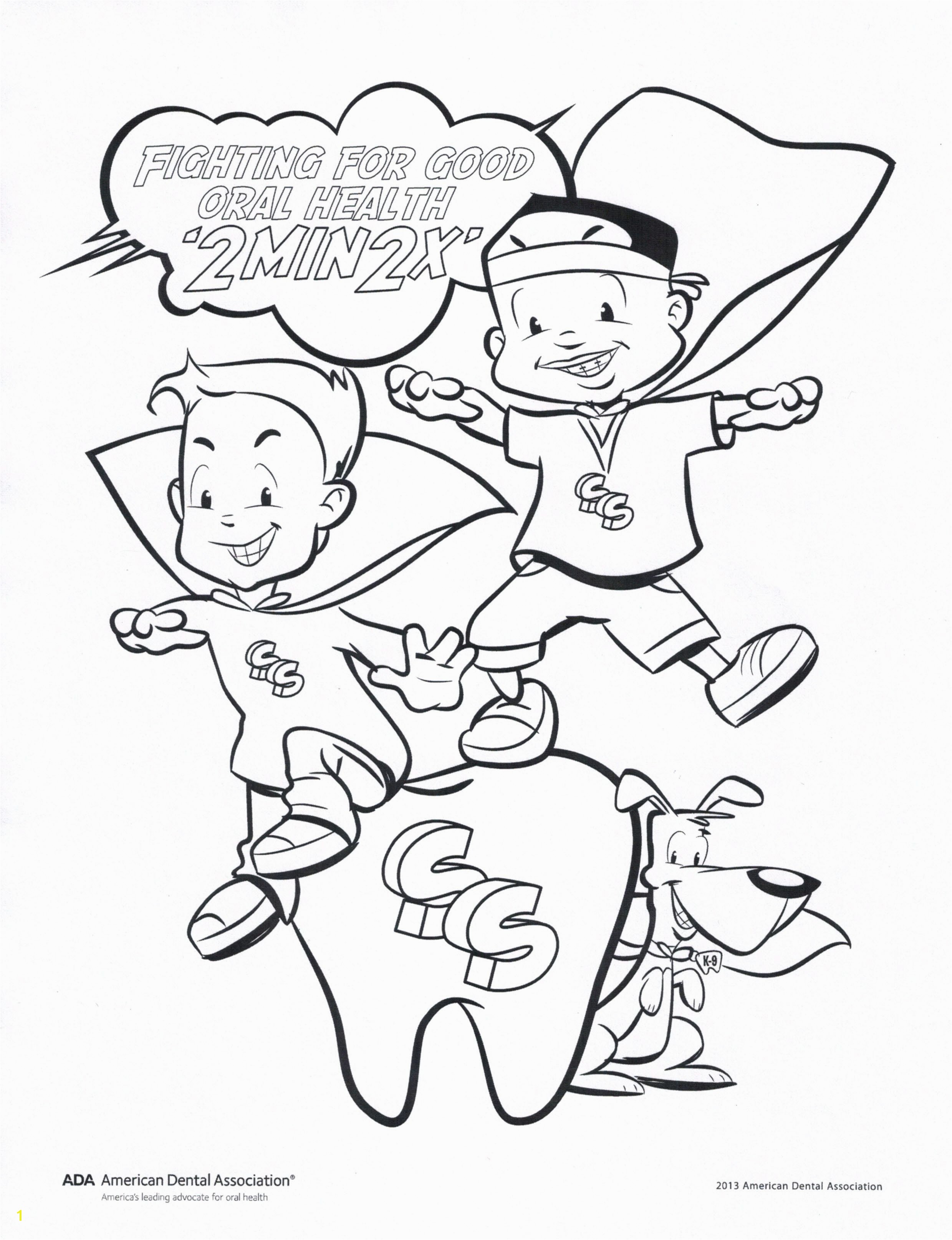 dental coloring sheet fight for good oral health coloring page