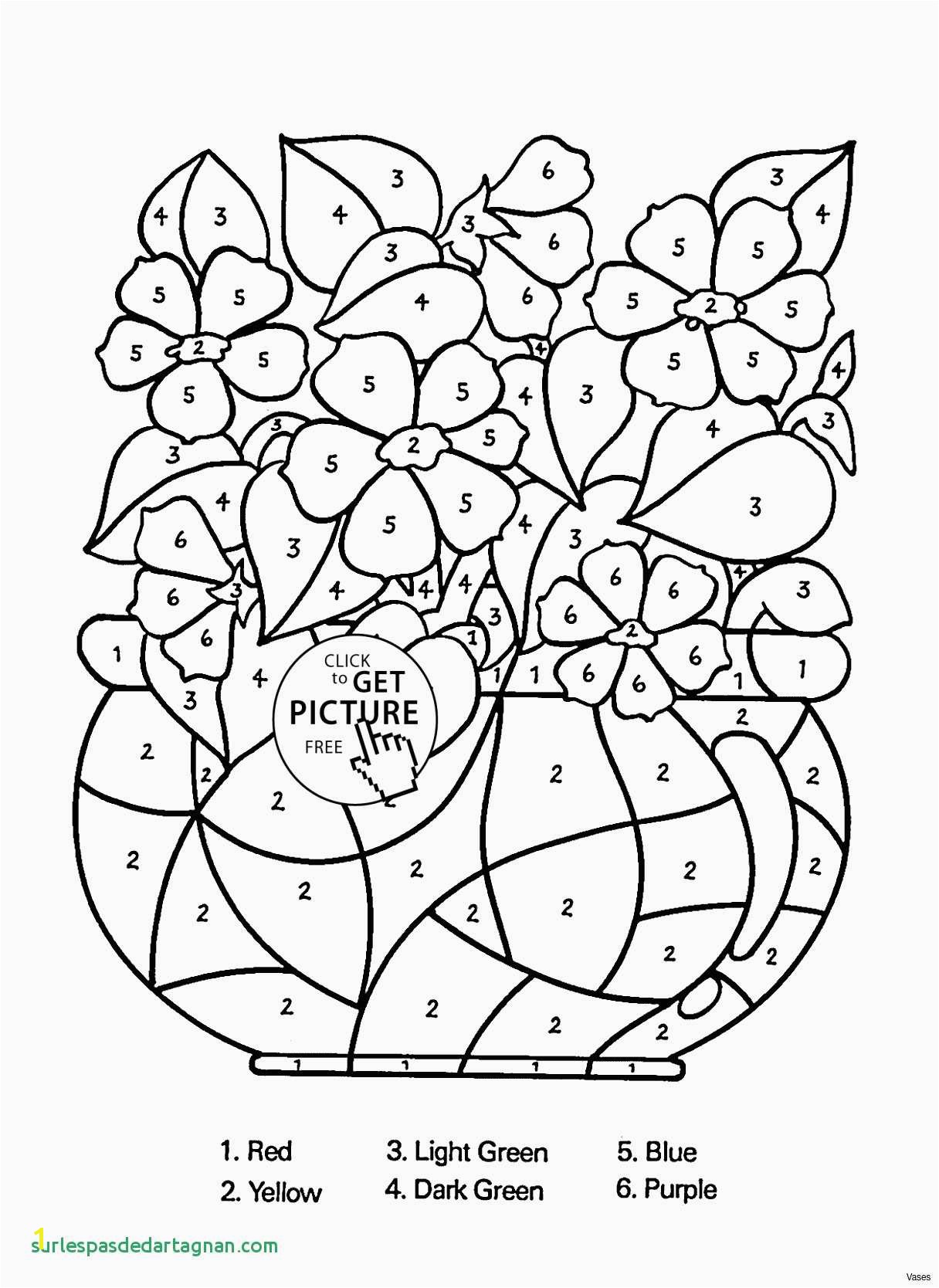 Flower Coloring Pages for Preschoolers Vases Flower Vase Coloring Page Pages Flowers In A top I