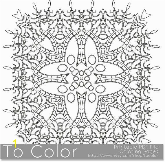 Detailed Snowflake Coloring Pages Printable Coloring Pages for Adults Mandala Snowflake Pattern Pdf