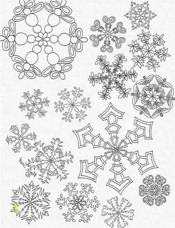 Detailed Snowflake Coloring Pages Printable Snowflake Coloring Picture for Adults
