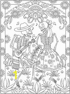 Dis de Los muertos couple Coloring pages