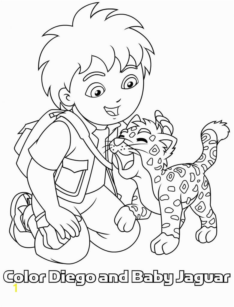 Magic Diego And Baby Jaguar Coloring Pages En Samen Op 1 Kleurplaat Clip Art