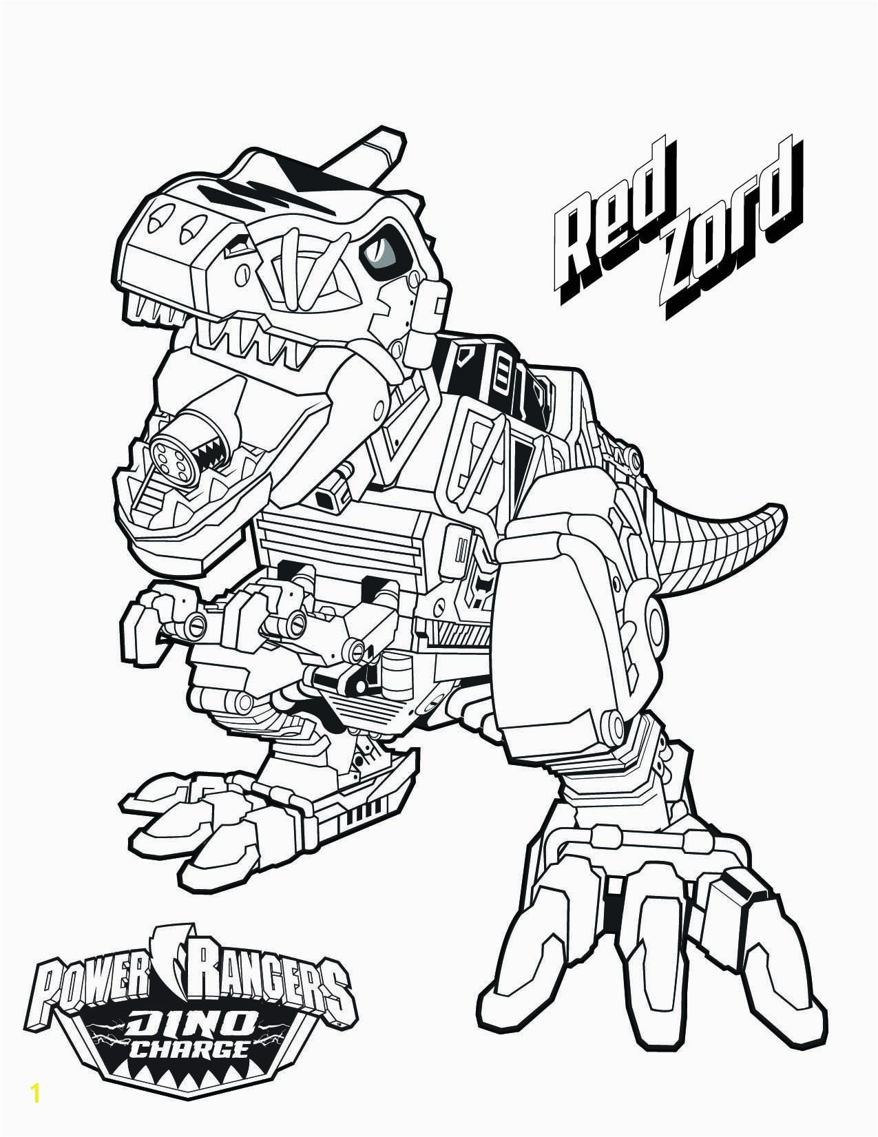 Dino Power Ranger Coloring Pages Red Zord Download them All