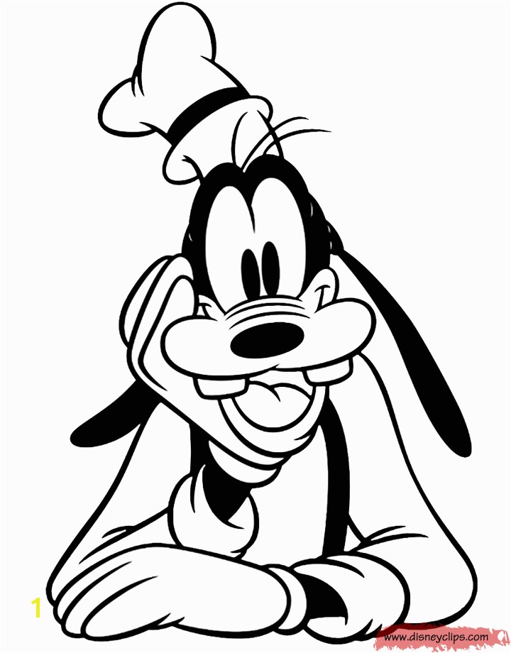 Disney Clips Coloring Pages Goofy Coloring Pages