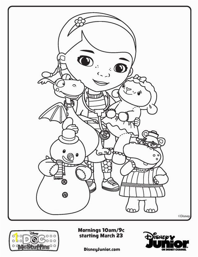 Doc McStuffins friends Free Printable Coloring Pages