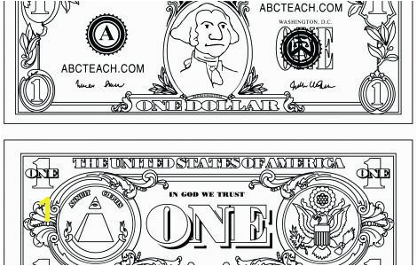 Dollar Bill Coloring Page Printable Inspirational Gallery Money Bills Coloring Pages Drawings Art Gallery Dollar