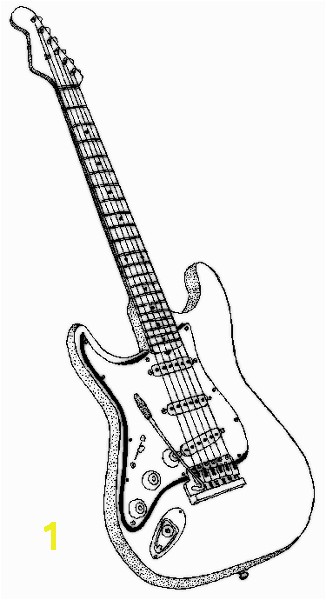 Guitar Coloring page