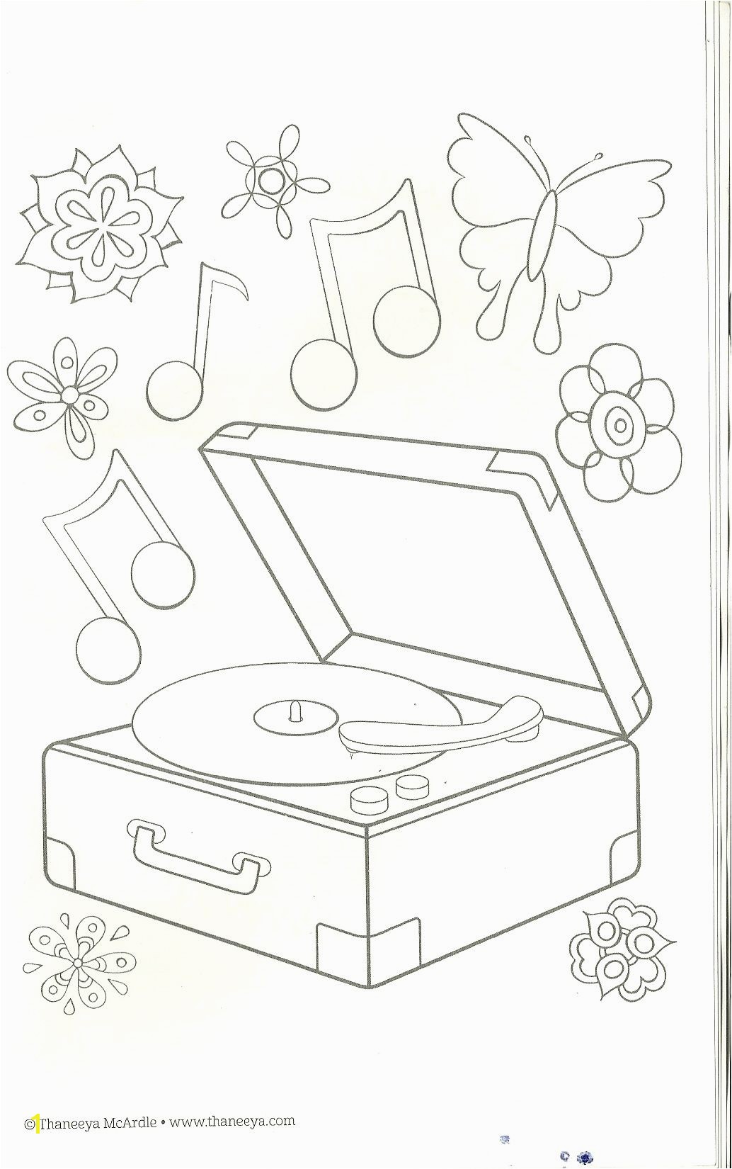 record player coloring page