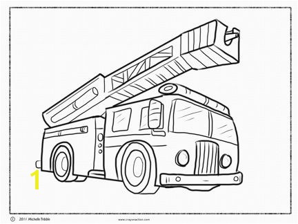 Fire Truck Coloring Page