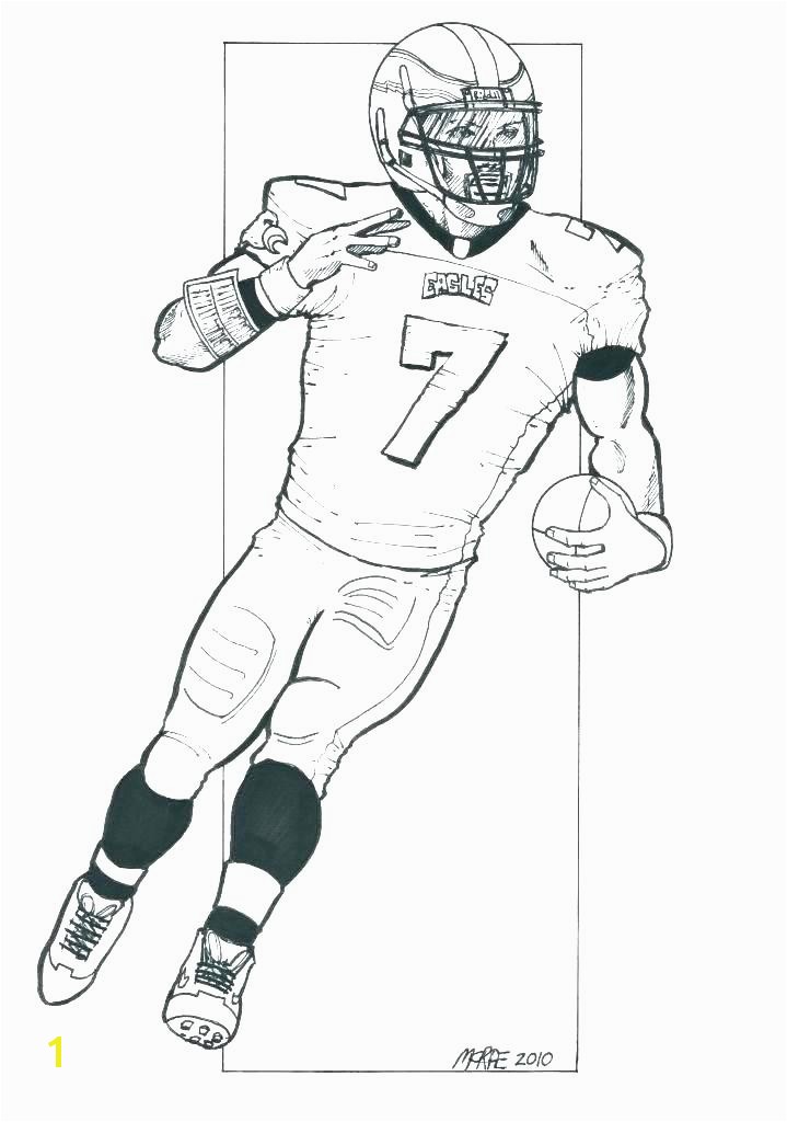 coloring Football Coloring Pages Player Sheet Page Eagles Players Colouring