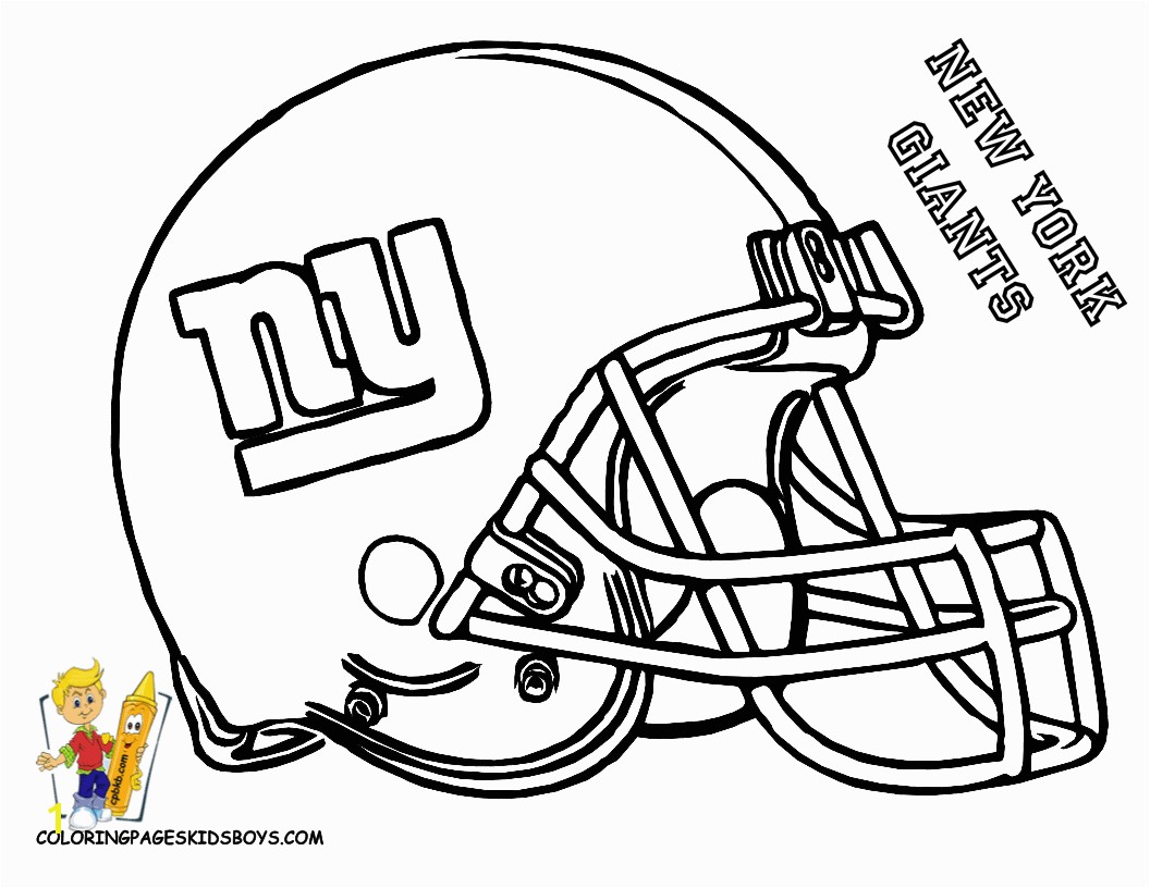 NY Giants free printable coloring helmet