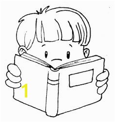 Cute clip art of kids reading