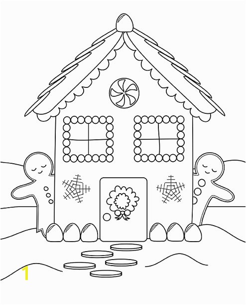 Easy Gingerbread House Coloring Pages Gingerbread Drawing at Getdrawings