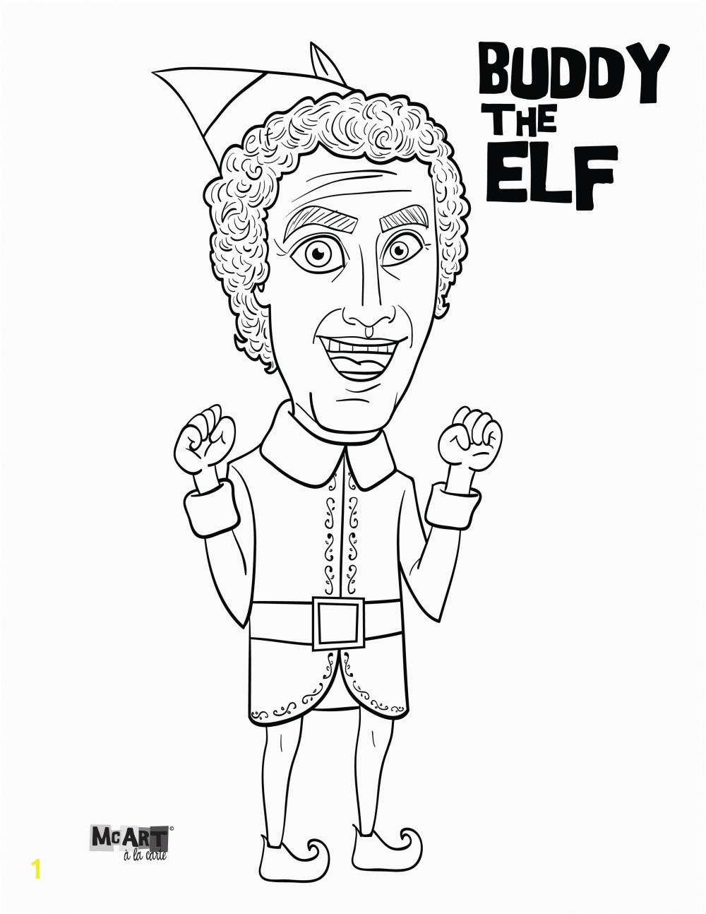 Buddy the Elf Coloring Page