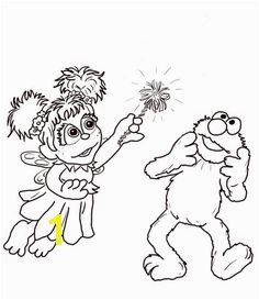 Abby Cadabby and Elmo coloring page from Sesame street category Select from printable crafts