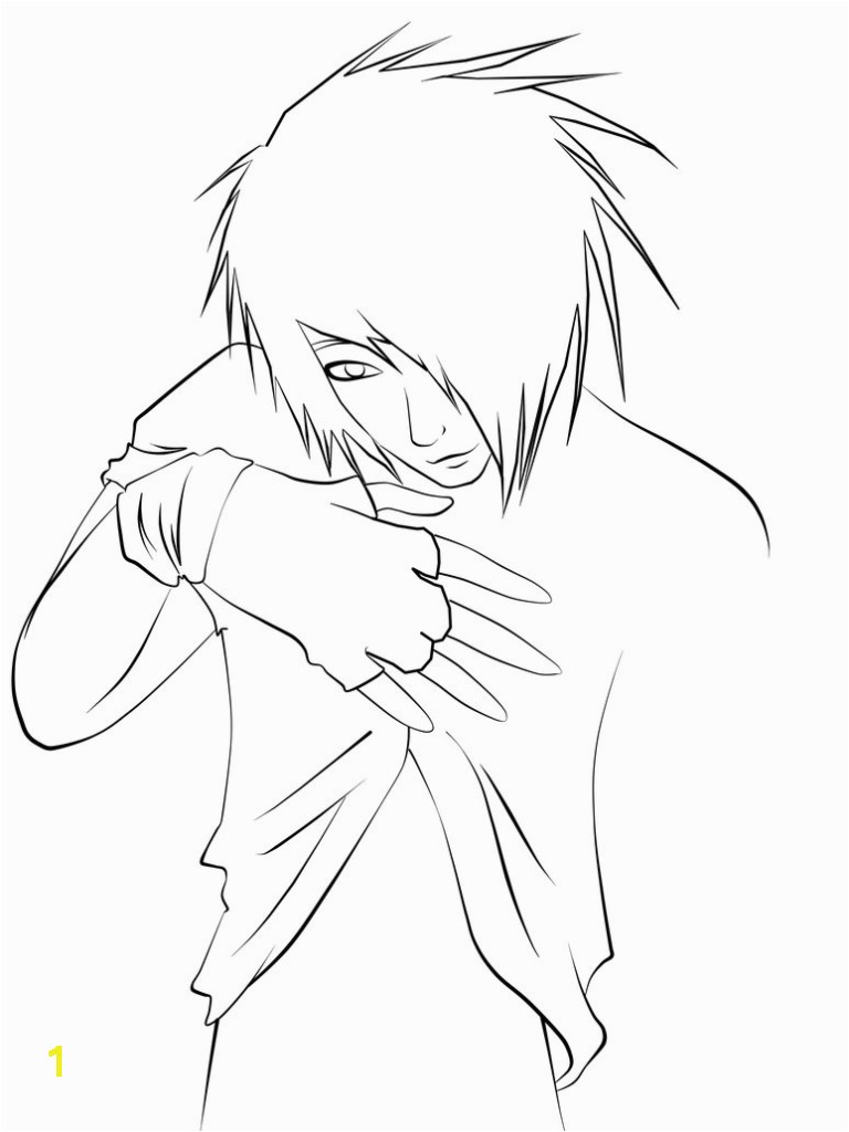 Emo Boy Coloring Pages