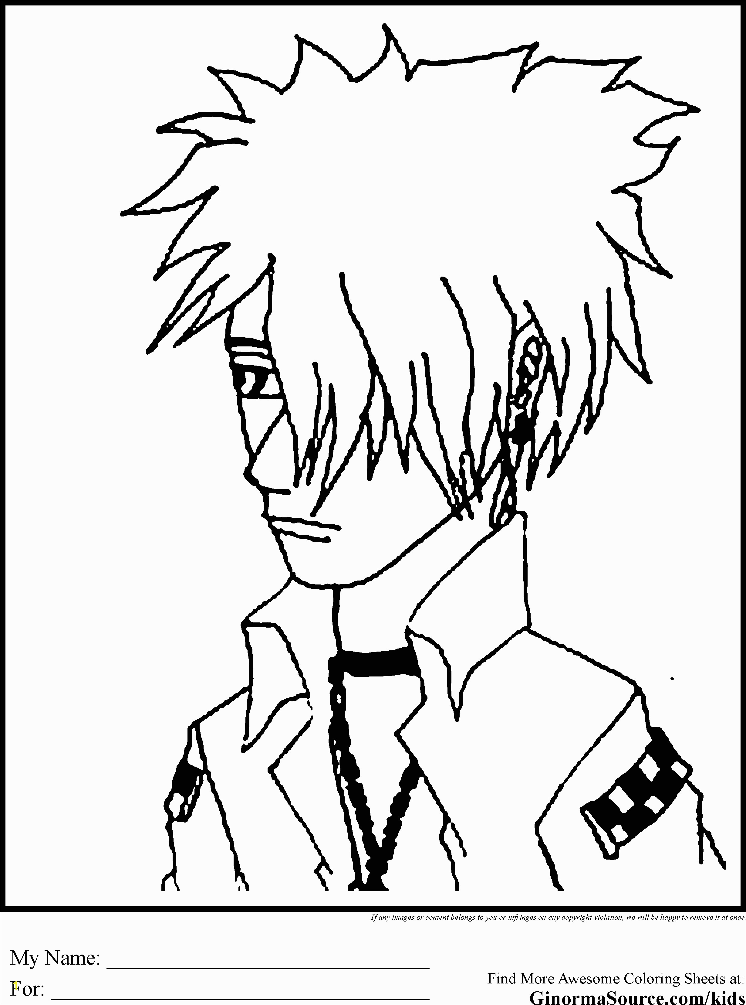 Emo Coloring Pages Boy