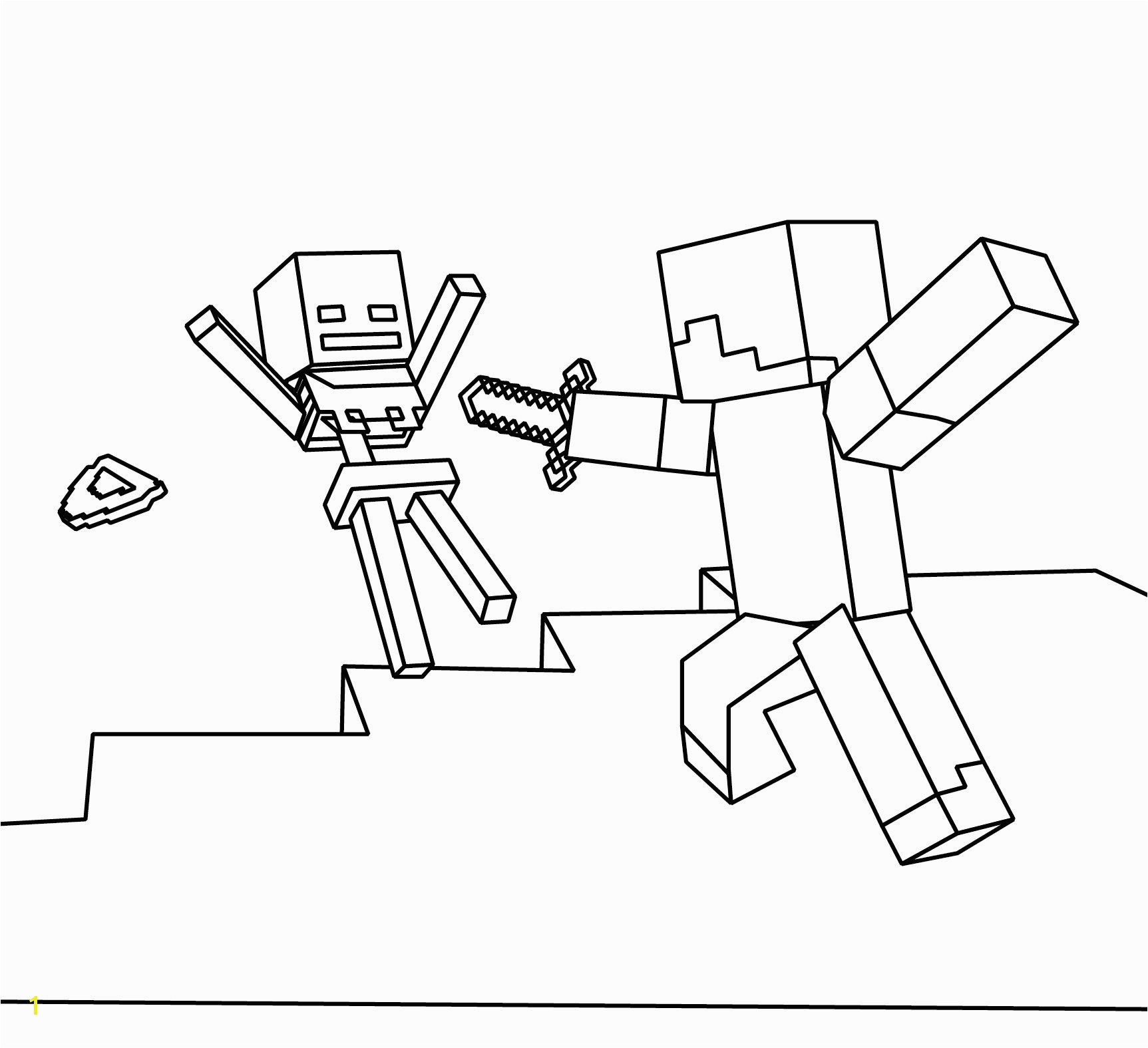 Ezekiel Dry Bones Coloring Page Best Best Minecraft Coloring Page Coloring Picture Steve and Skeleton Stock