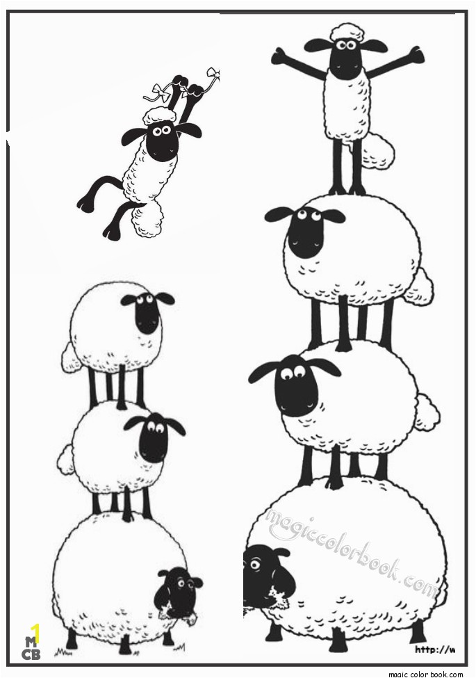 shaun sheep free printable coloring pages 09