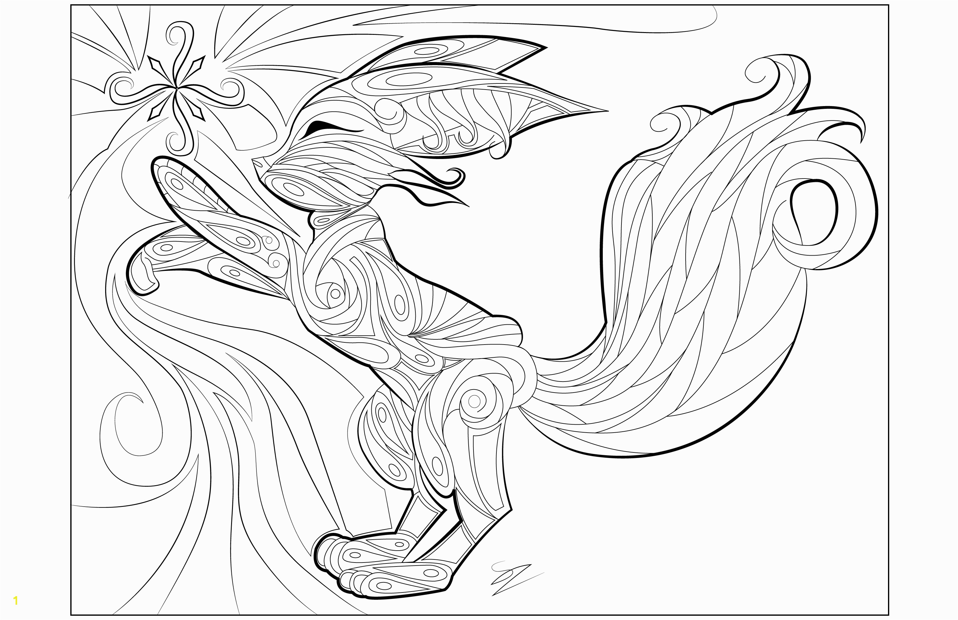 Coloring page Fennec fox Doodle Adorable fennec which would love to touch the stars
