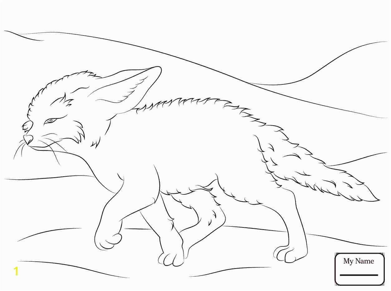 plete Fennec Fox Coloring Page Mammals Foxes Face Pages For Kids