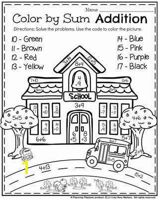 Back to School First Grade Worksheets