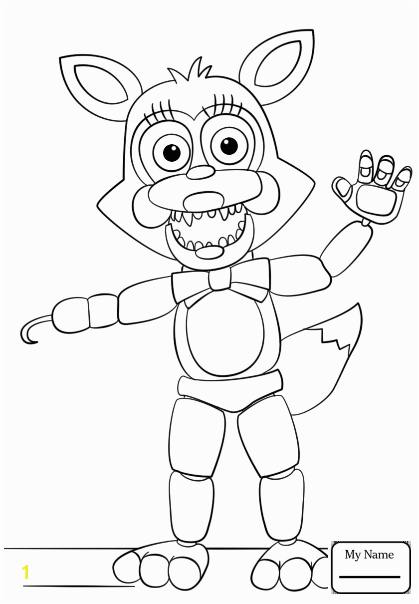 Fascinating Five Nights At Freddy S Coloring Pages Foxy Fnaf Free