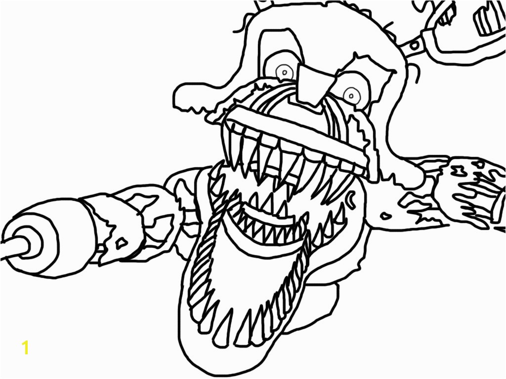 Five Nights at Freddy s Coloring Pages Foxy Luxury Nightmare Foxy Base by Howlinghill Deviantart