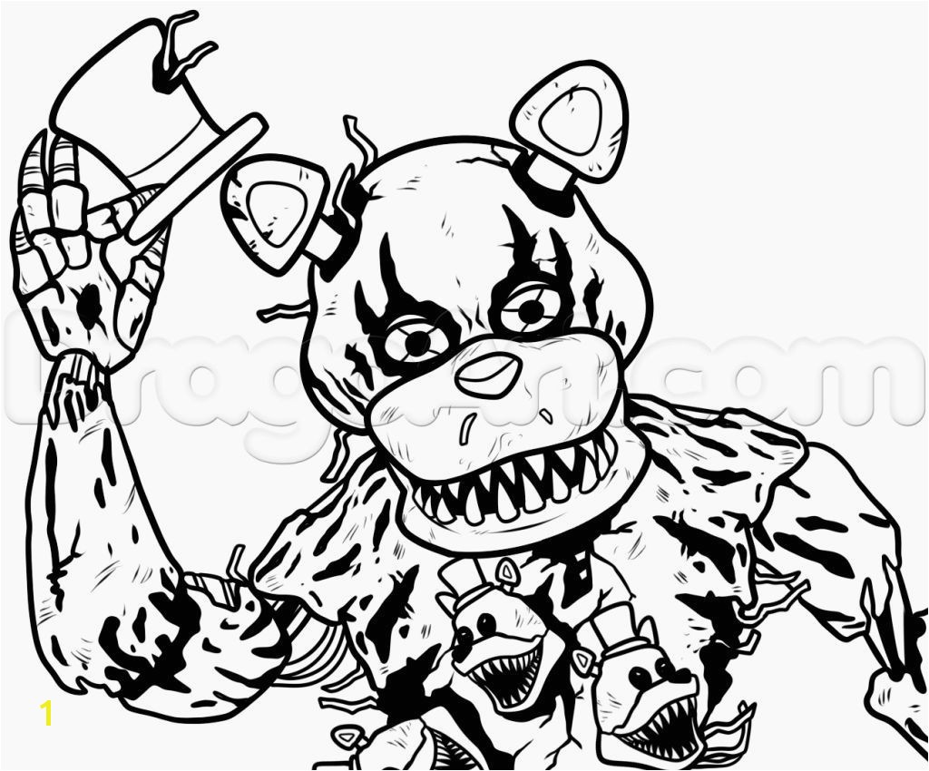 Five Nights at Freddy S Coloring Pages Foxy Image for Fnaf 4 Coloring Sheets Nightmar Freddy
