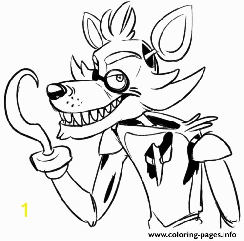 Five Nights at Freddy S Coloring Pages Foxy Print Foxy Five Nights at Freddys Fnaf Coloring Pages